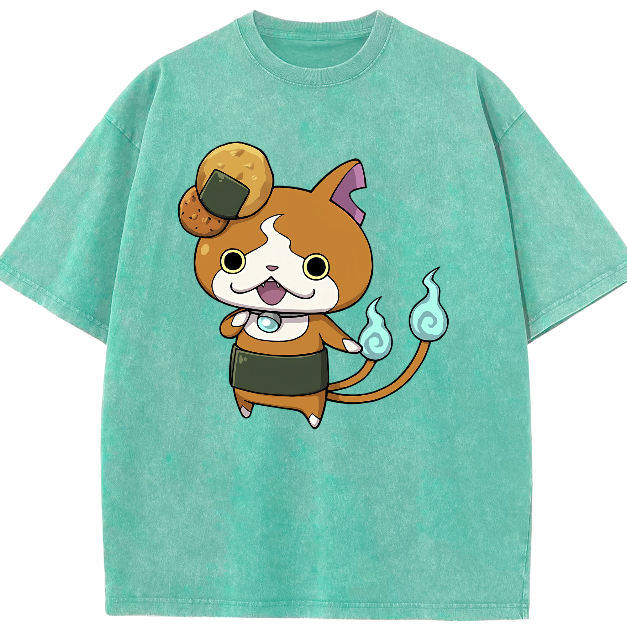 （画像用） 妖怪ウォッチ Yo-kai Watch 綿100% ヴィンテージ風 半袖Tシャツ（フロントプリント）